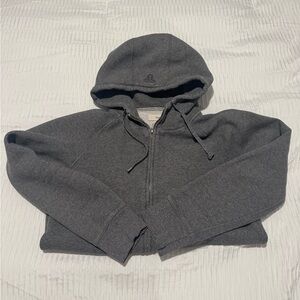 TNA Heather Gray Zip-Up Hoodie